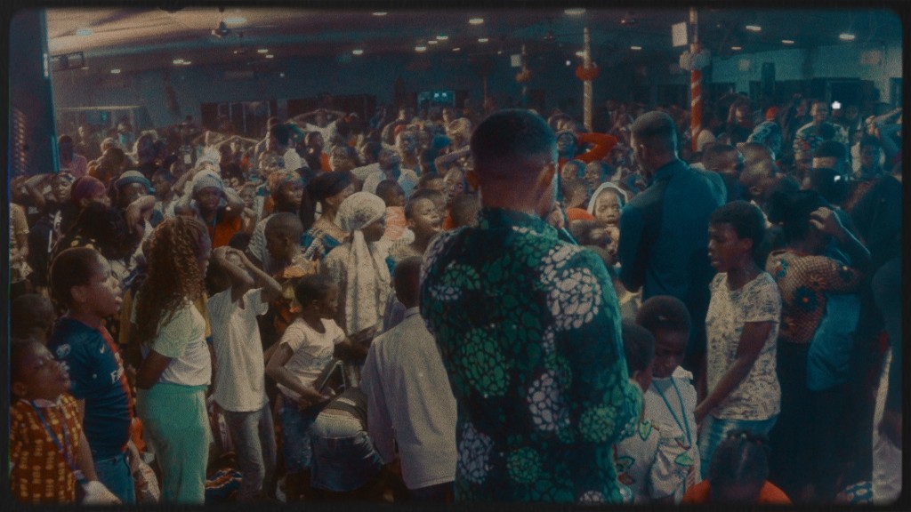 Large crowd of young people gathered at Supernatural Teens Recharge Camp